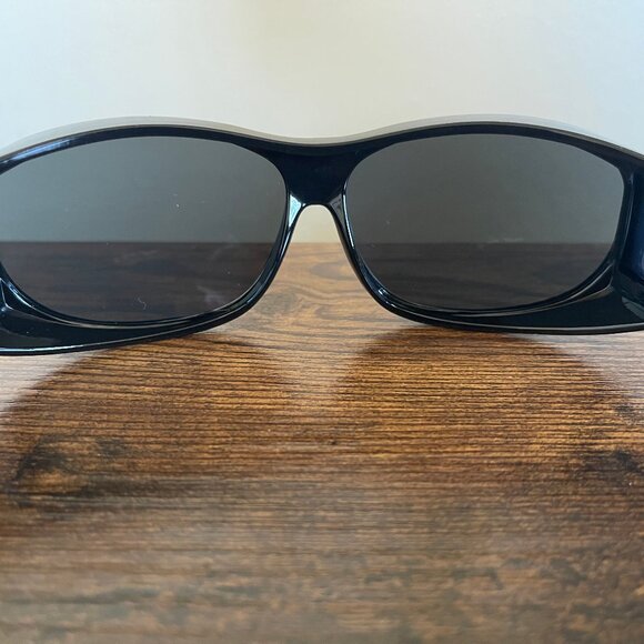 Fit Over Black Glossy Wraparound Sunglasses Frames Only 60-15-130 mm - Picture 5 of 5